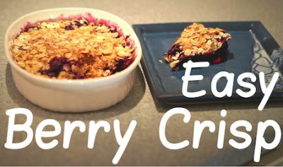 Easy 5 Minute Blueberry Crisp